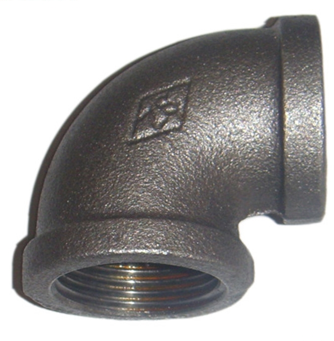 Black Malleable Iron Pipe Fittings Elbow Reducing