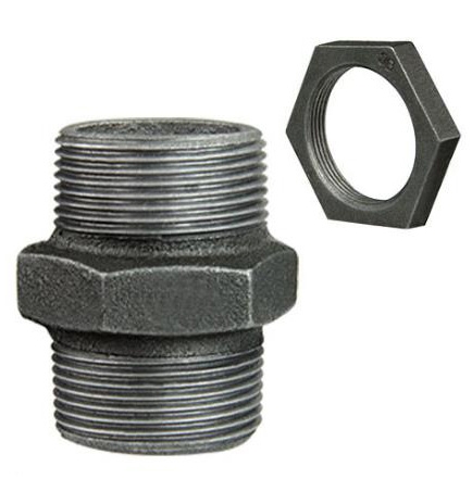 Black Malleable Iron Pipe Fittings Nipple