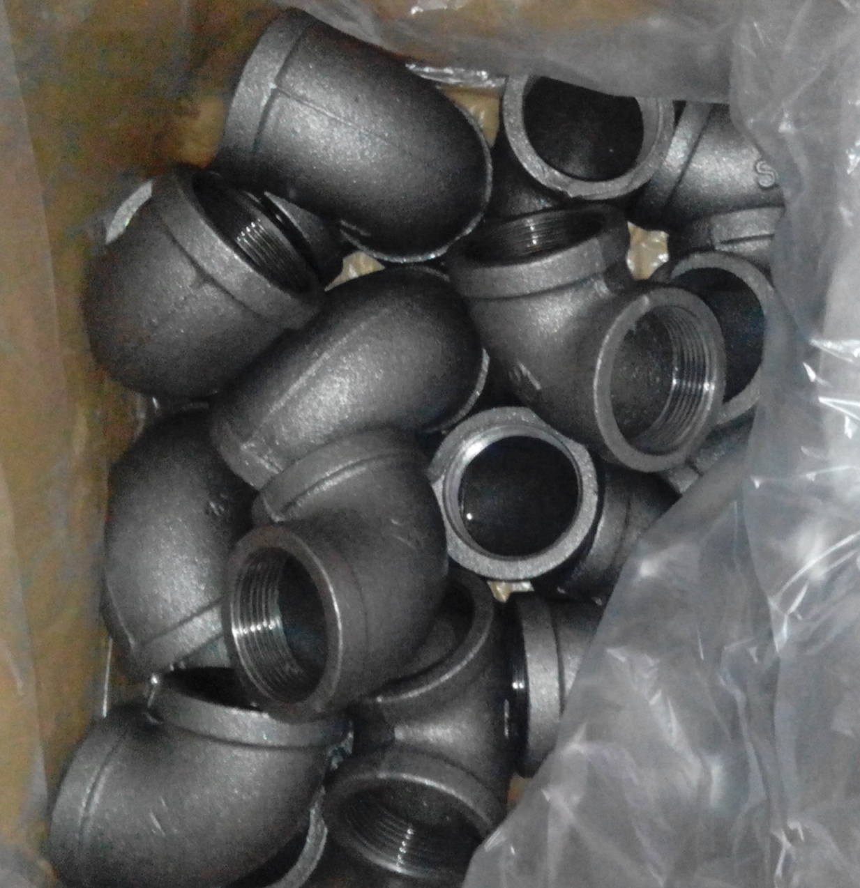 Black Banded Malleable Iron Elbow NPT thread