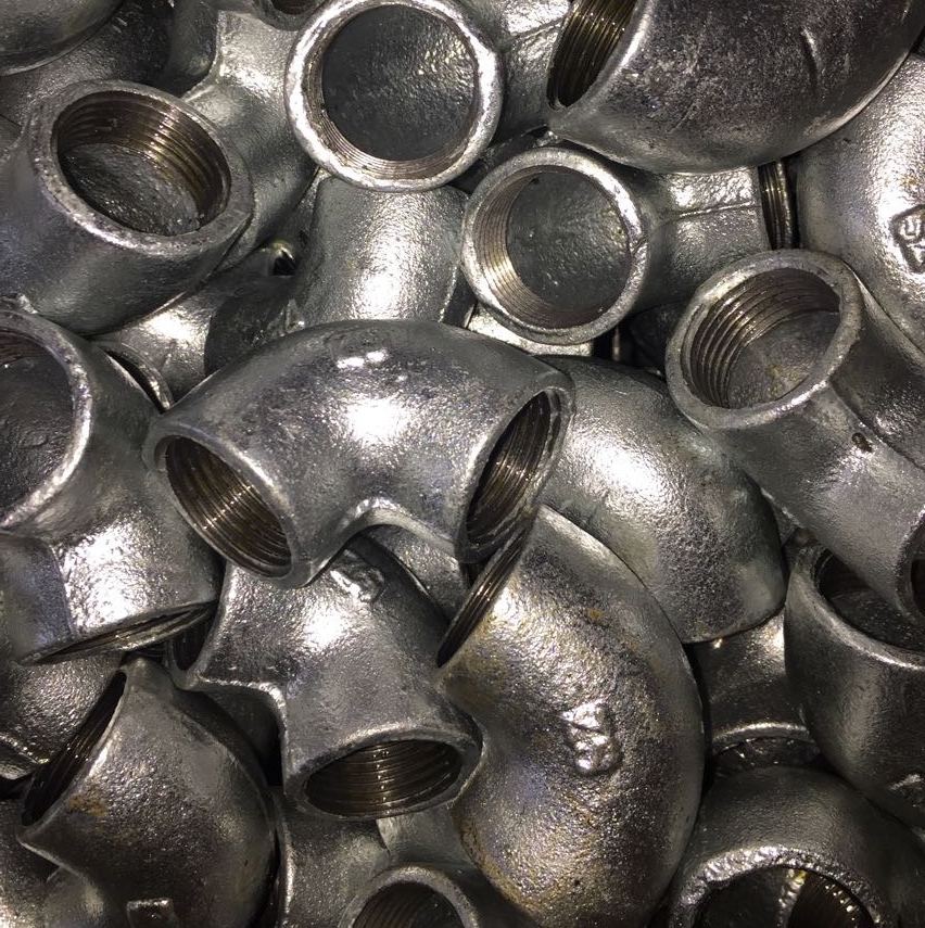 Galvanized Malleable Iron Pipe Fittings Tee BS/NPT thread